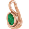 14 Karat Rose Gold Gold Emerald Ring Fine Jewelry  $889