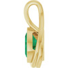 14K Yellow Lab-Grown Emerald Pendant