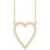14 Karat Yellow Gold Natural Diamond Heart Necklace 1/4 CTW, 18 Inch, 1.2mm - $1,540