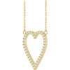 14K Yellow 1/4 CTW Natural Diamond Heart 18" Necklace