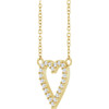 14K Yellow 1/6 CTW Natural Diamond Heart 18" Necklace