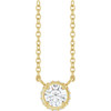 14K Yellow 1/4 CTW Natural Diamond Hidden Halo 18" Necklace