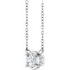 14 Karat White Gold Natural Diamond Hidden Halo Necklace 1/4 CTW, 18 Inch, 4mm - $1,434