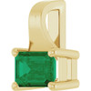 14 Karat Yellow Gold Lab Grown Emerald Gemstone Pendant | $610