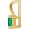 14 Karat Yellow Gold Lab Grown Emerald Gemstone Pendant | $610