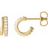 14K Yellow 1/6 CTW Lab-Grown Diamond Hoop Earrings