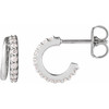 14K White 1/6 CTW Lab-Grown Diamond Hoop Earrings
