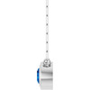 14 Karat White Gold Natural Blue Sapphire Necklace 18 Inch, 5mm - $1,997