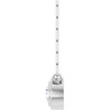Sterling Silver Natural White Sapphire Necklace 18 Inch, 4mm - $217