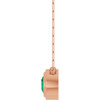 14K Rose Lab-Grown Emerald 18" Necklace