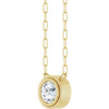 14 Karat Yellow Gold Natural White Sapphire Necklace 18 Inch, 6mm - $1,671