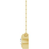 14 Karat Yellow Gold Natural White Sapphire Necklace 18 Inch, 6mm - $1,671