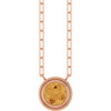 14K Rose Natural Citrine 18" Necklace
