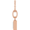 14K Rose 1/6 CT Lab-Grown Diamond Bezel-Set 16-18" Necklace
