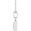 Platinum 3/8 CT Lab-Grown Diamond Bezel-Set 16-18" Necklace
