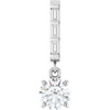 14K White 3/8 CTW Natural Diamond Pendant