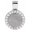 Sterling Silver 1/8 CTW Natural Diamond Pendant