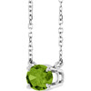 Sterling Silver Natural Peridot 18" Necklace