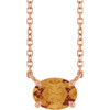 14K Rose Natural Citrine 18" Necklace