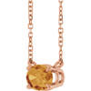 14K Rose Natural Citrine 18" Necklace