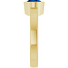14K Yellow Lab-Grown Blue Sapphire Ring