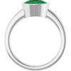 Sterling Silver Lab-Grown Emerald Ring