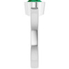 Platinum Lab-Grown Emerald Ring