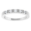 Sterling Silver Natural White Sapphire Stackable Ring