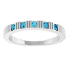Sterling Silver Natural Blue Zircon Stackable Ring