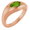 14K Rose Natural Peridot Ring