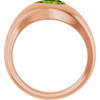 14K Rose Natural Peridot Ring