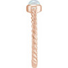 14K Rose Natural White Opal & .03 CTW Natural Diamond Cabochon Ring