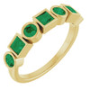 14K Yellow Lab-Grown Emerald Stackable Ring
