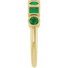 14K Yellow Lab-Grown Emerald Stackable Ring