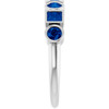 Platinum Lab-Grown Blue Sapphire Stackable Ring