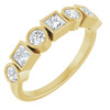 14K Yellow Natural White Sapphire Stackable Ring