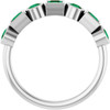 Platinum Lab-Grown Emerald Stackable Ring