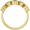 14K Yellow Lab-Grown Emerald Ring