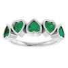 Platinum Lab-Grown Emerald Ring