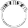 Platinum Natural White Sapphire Ring