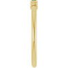 14K Yellow Lab-Grown Emerald Stackable Ring