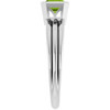 Platinum Natural Peridot Ring