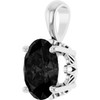 14 Karat White Gold Natural Black Onyx Gemstone Pendant | $444