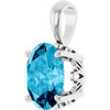 14 Karat White Gold Natural Aquamarine Gemstone Pendant | $1,488
