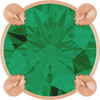 14 Karat Rose Gold 4 mm Lab Grown Emerald Gemstone Pendant | $223