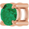 14 Karat Rose Gold 4 mm Lab Grown Emerald Gemstone Pendant | $223