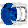 Platinum 6 mm Lab Grown Blue Sapphire Gemstone Pendant | $705