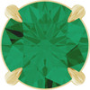 14 Karat Yellow Gold 6 mm Lab Grown Emerald Gemstone Pendant | $576