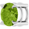 Platinum 6 mm Natural Peridot Gemstone Pendant | $364