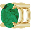 14 Karat Yellow Gold 5 mm Lab Grown Emerald Gemstone Pendant | $363